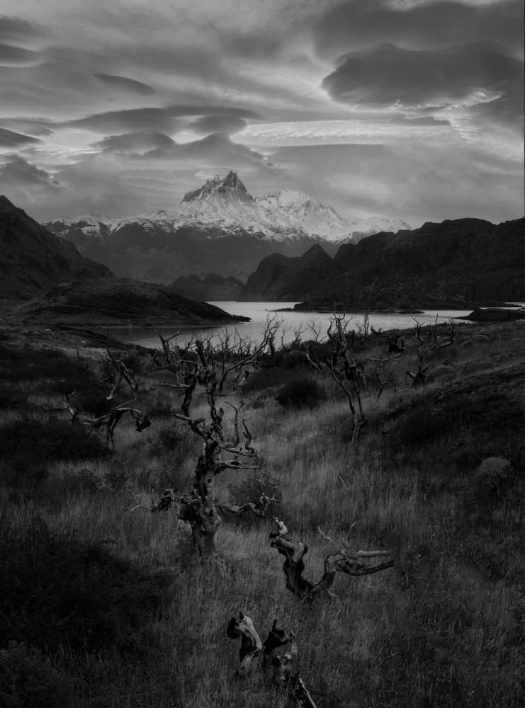 Dramatic Winter Mountain Lake by Yuan Su — canvas wall art