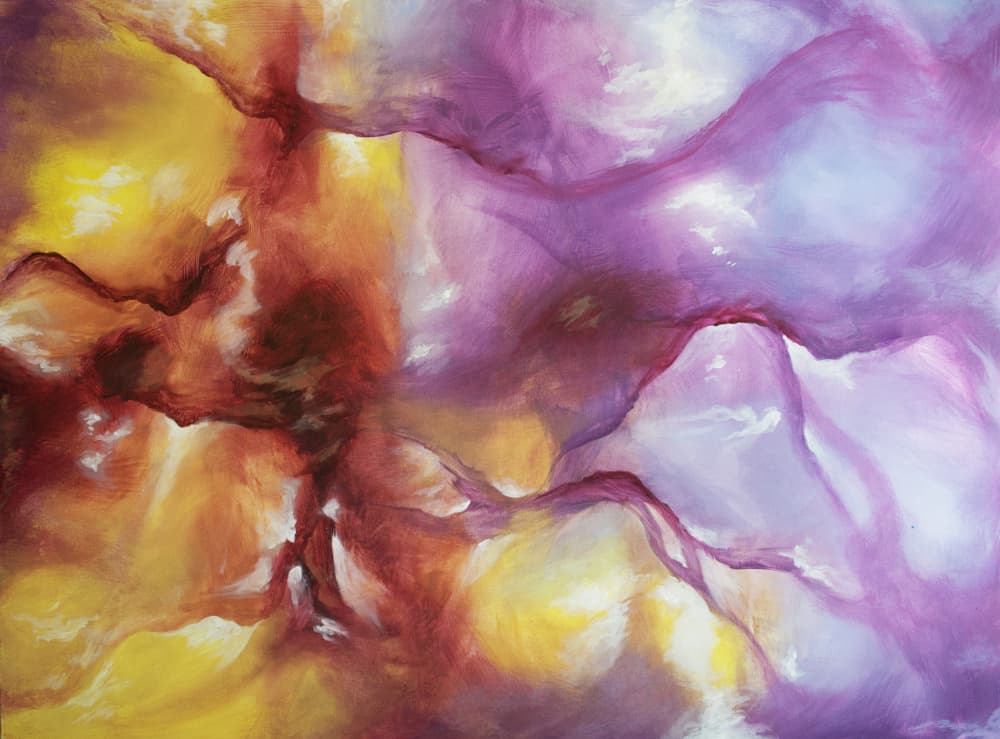 Vibrant Cosmic Flow by Alyson Storms — canvas wall art