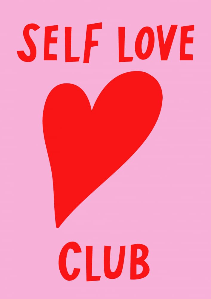 Self Love Club Heart by Talitha McQueen — canvas wall art
