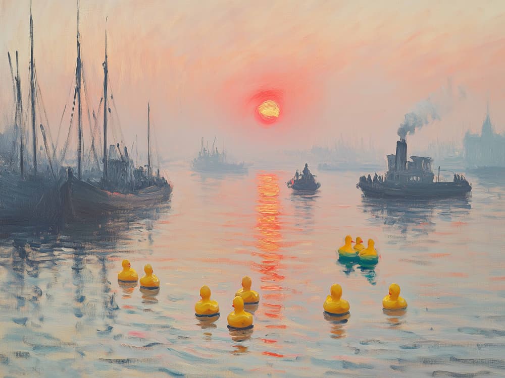 Morning quack by Dikhotomy — canvas wall art