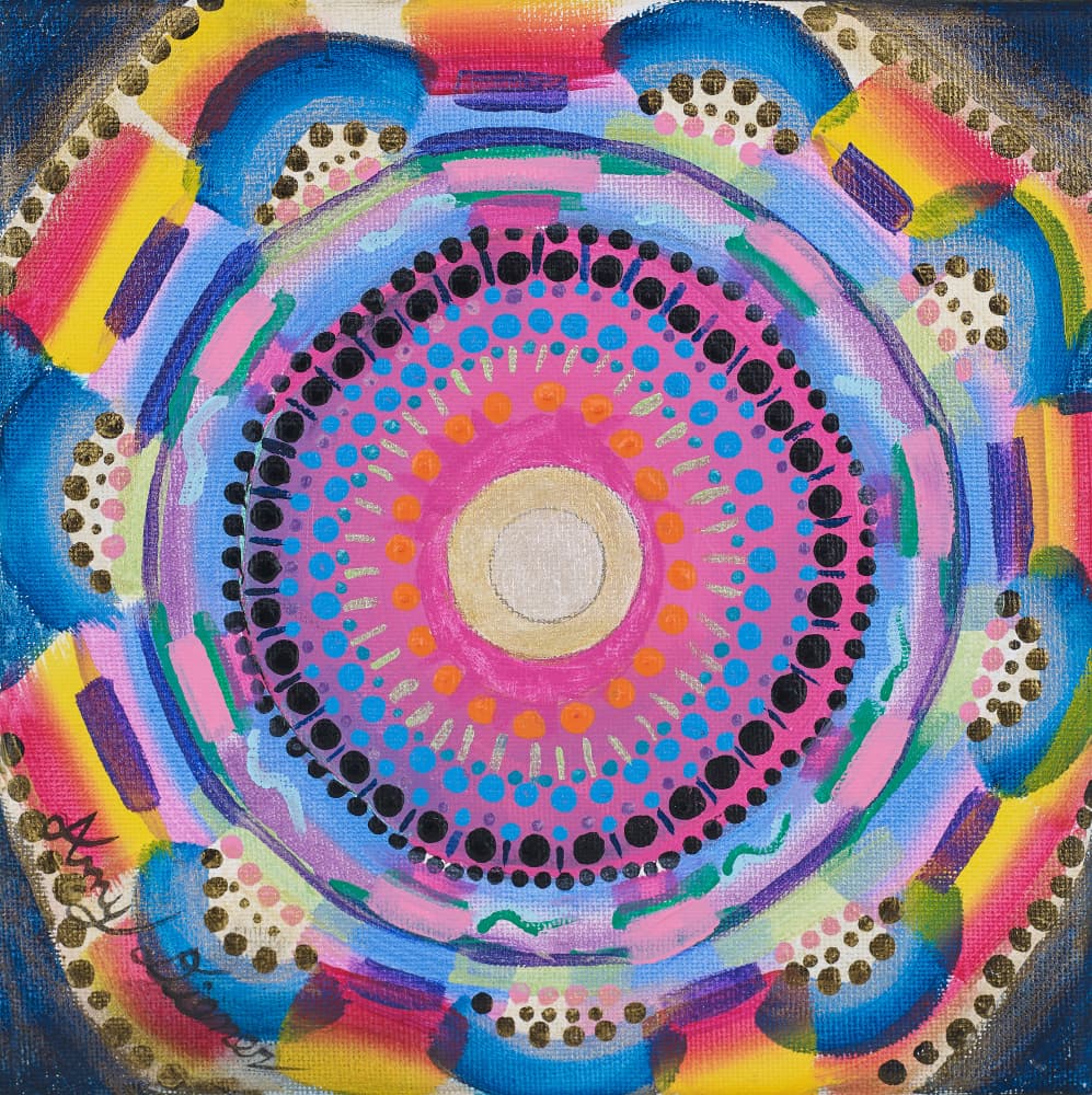 Vibrant Abstract Mandala by Amy Diener — canvas wall art