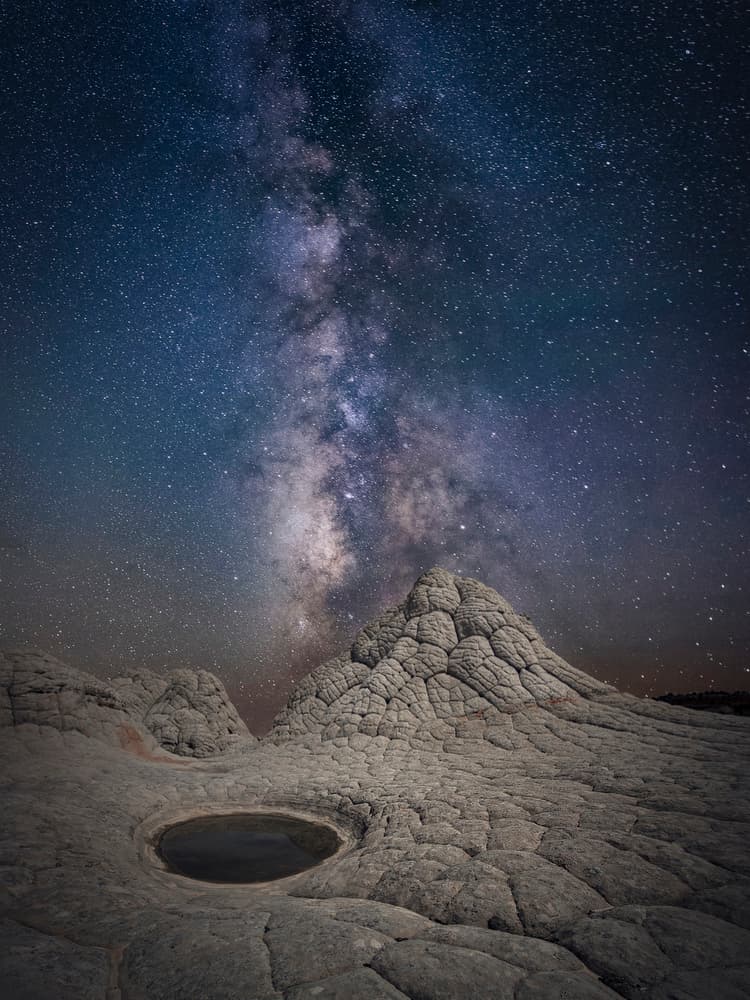 Milky Way Desert Night by Michael Zheng — canvas wall art