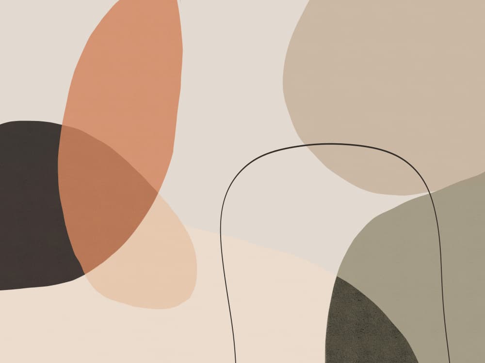 Terracotta Organic Shapes by Little Dean — canvas wall art