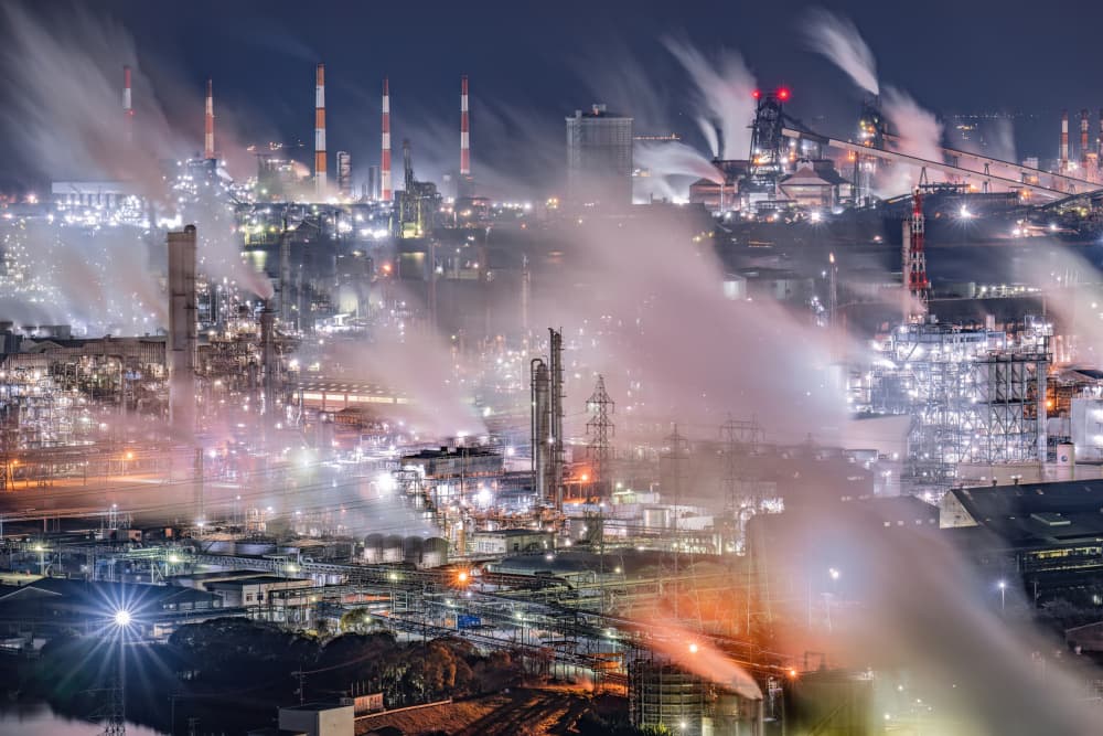 Industrial Night Glow by Kobayashi Tetsurou — canvas wall art
