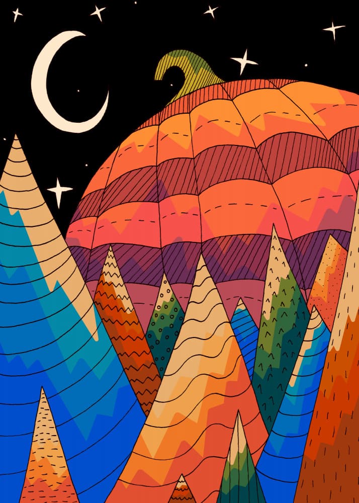 Autumn Night Pumpkin by Stephen Wade — canvas wall art