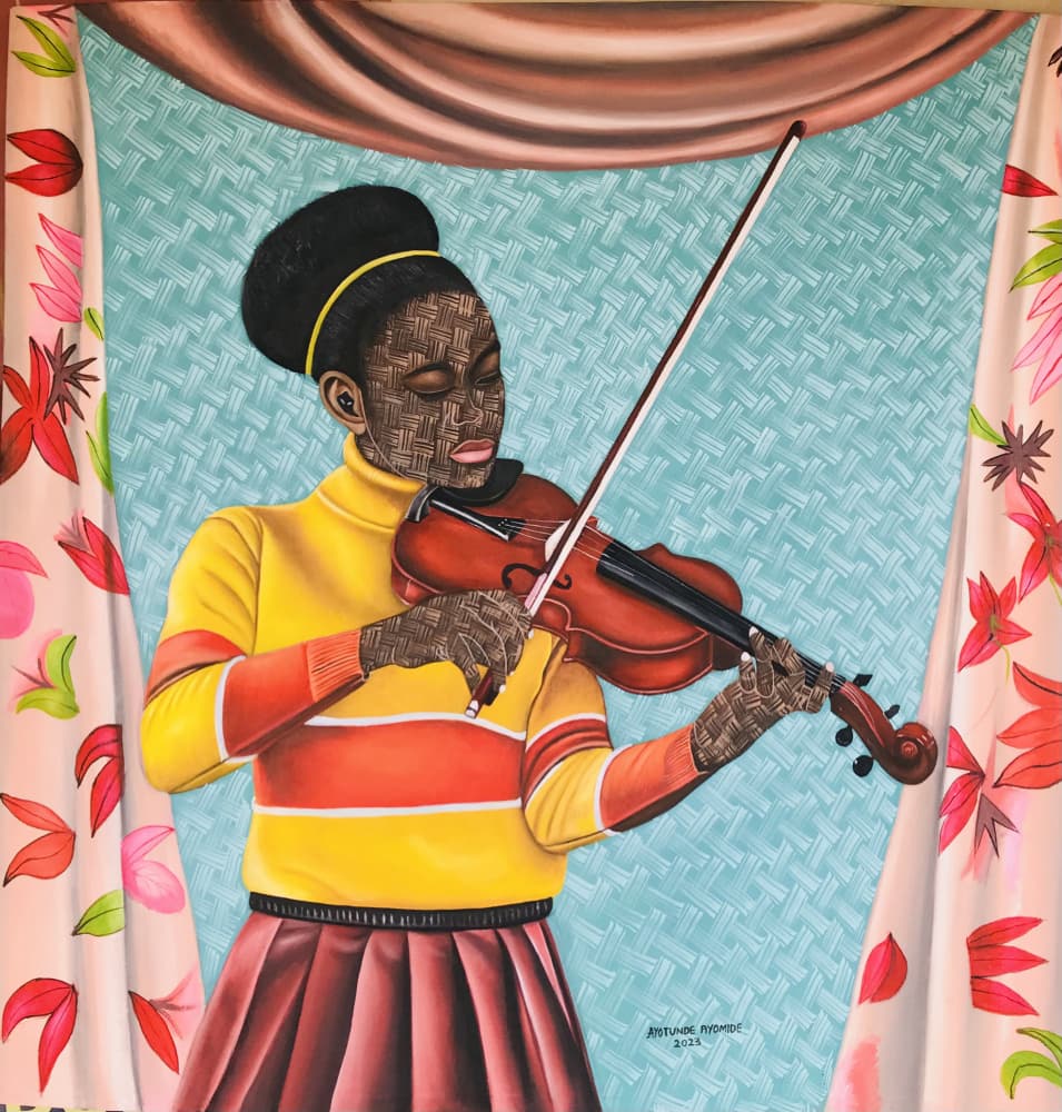 Young Violinist In Focus by Ayotunde ayomide — canvas wall art