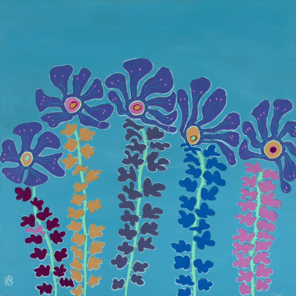 Modern Abstract Flowers by Helen Joynson — canvas wall art