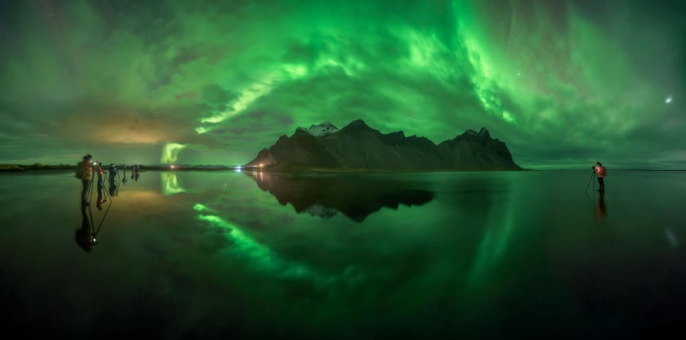 Northern Lights Reflection by Carlos Gonzalez — canvas wall art