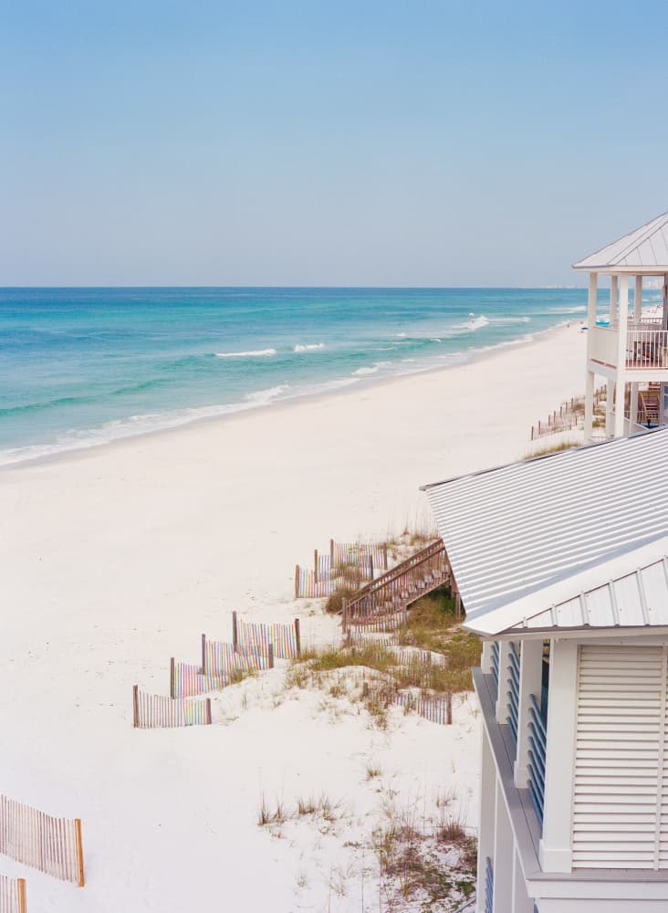 White Sand Beach House by Bethany Young — canvas wall art