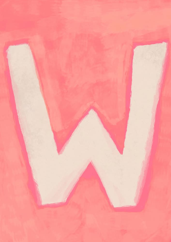 W(pink) by Treechild — canvas wall art