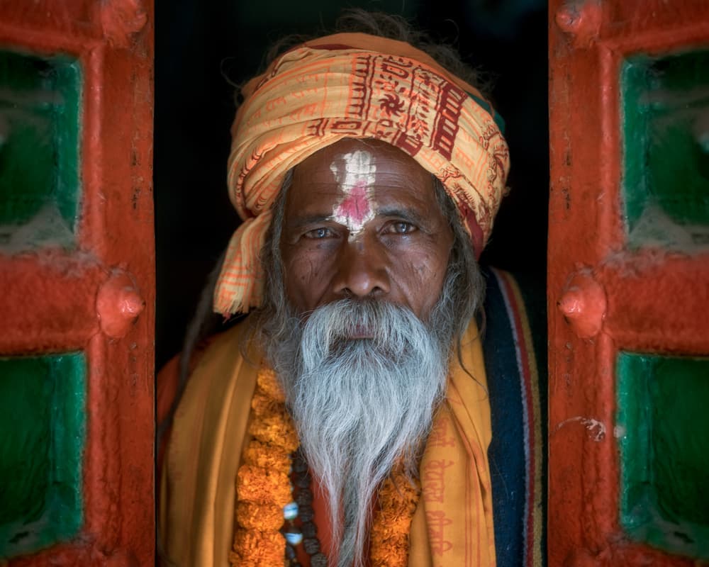 Indian Sadhu Portrait by Vivek Kalla — canvas wall art