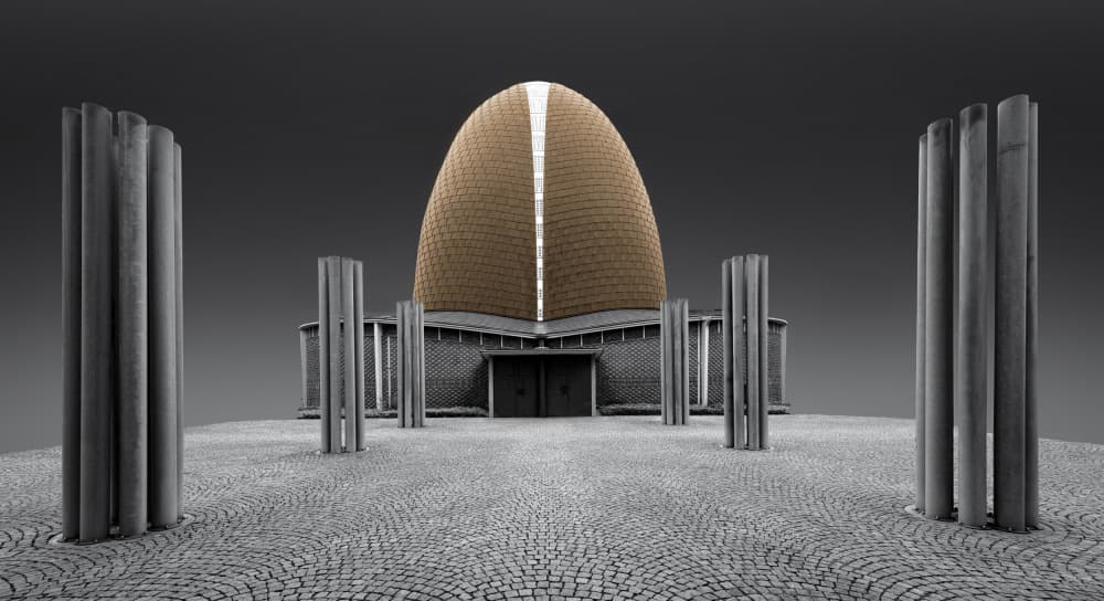 Modern Chapel Architecture by Roland M Schwerdtfeger — canvas wall art