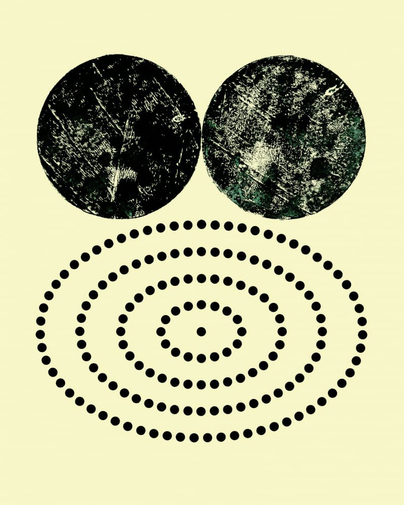 Textured Circles Dotted Pattern by Petr Strnad — canvas wall art