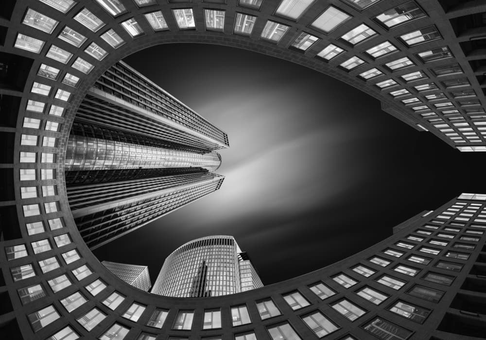 Upward City Architecture by Antoni Figueras — canvas wall art