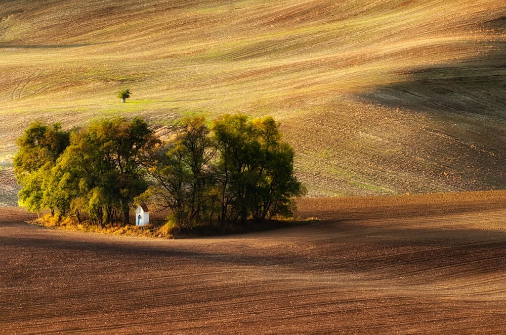 Rolling Hills Chapel by Piotr Krol (Bax) — canvas wall art
