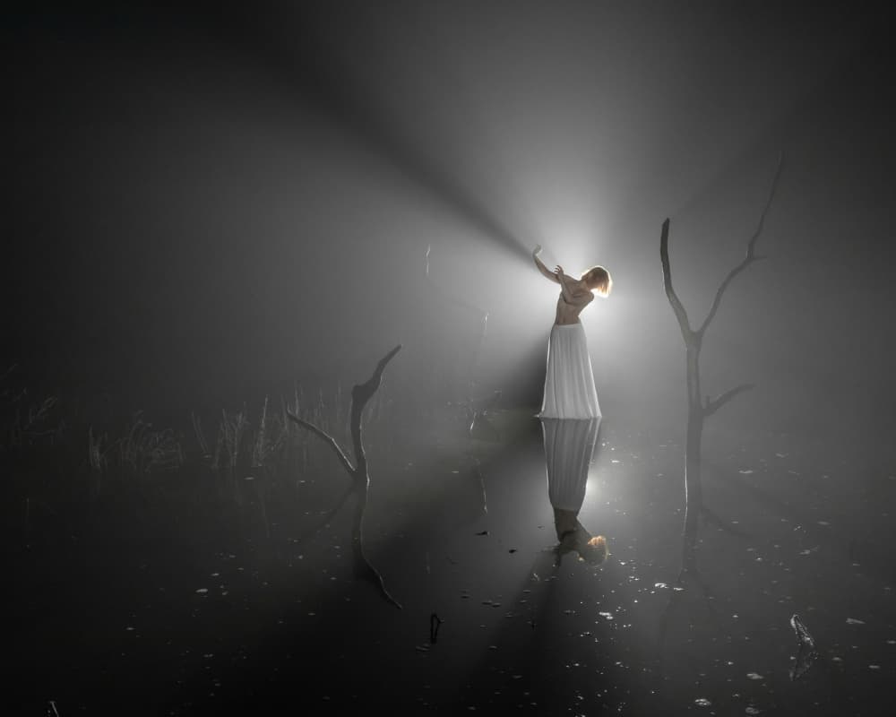Woman In Ethereal Light by Leszek Paradowski — canvas wall art