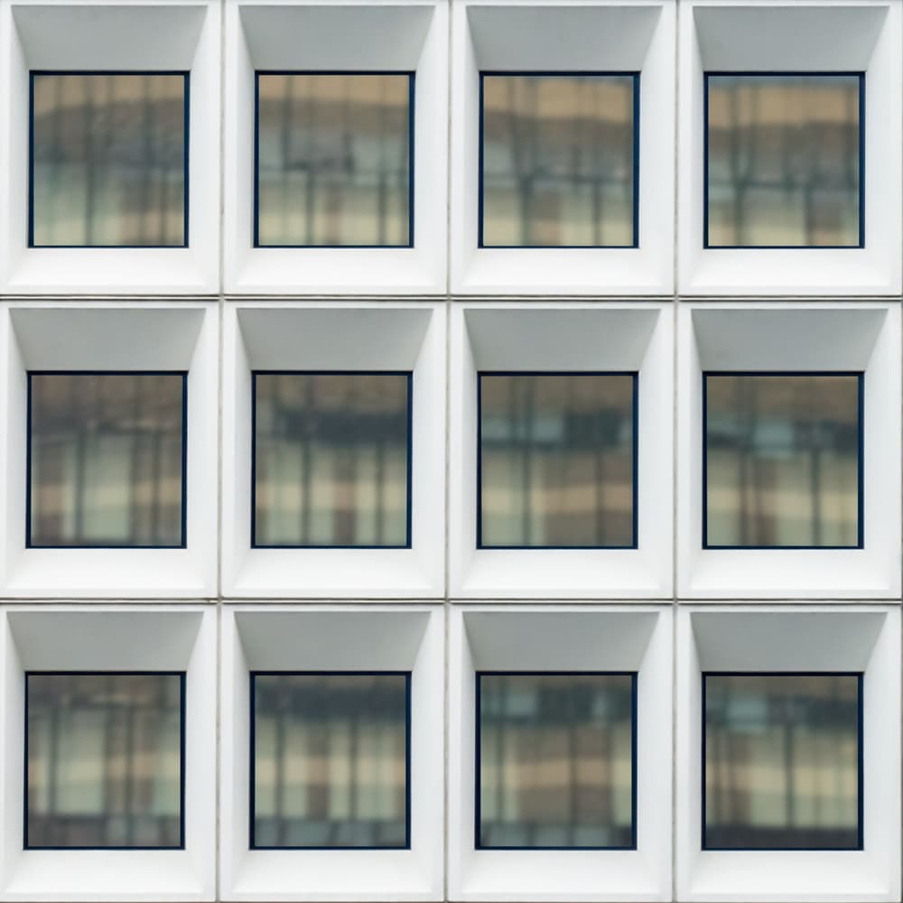 Reflective Urban Geometry by Luc Vangindertael (laGrange) — canvas wall art