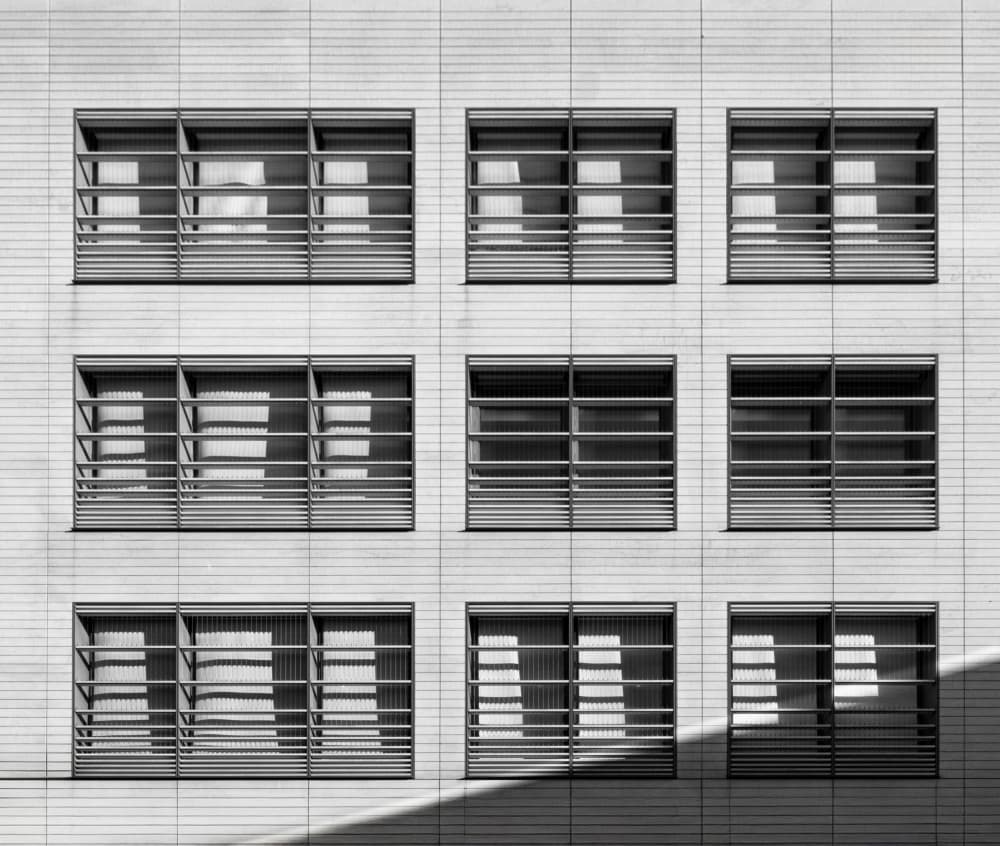 Geometric Building Facade by Marianne Wogeck — canvas wall art