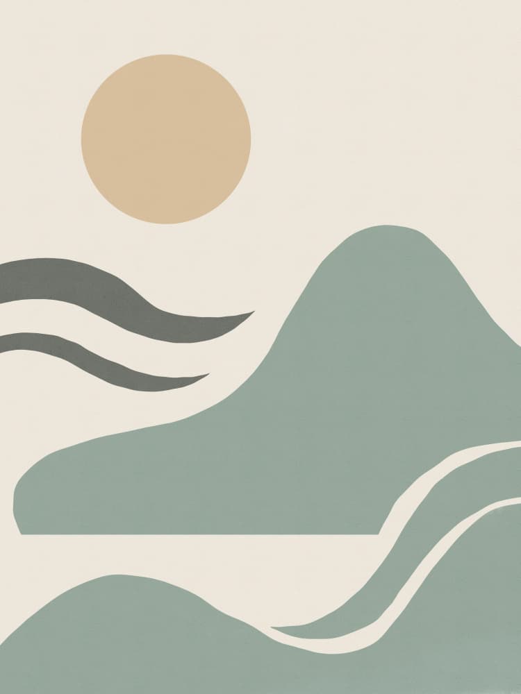 Serene Sun and Water by Little Dean — canvas wall art