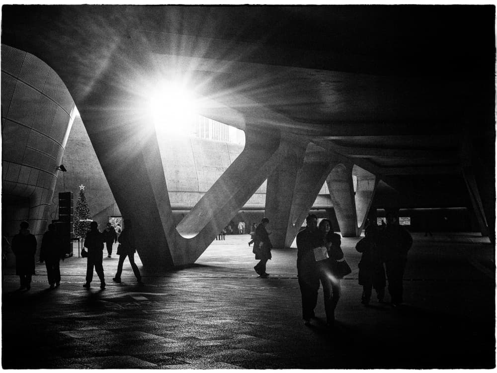 Urban Sunburst Silhouettes by Parole Kim — canvas wall art