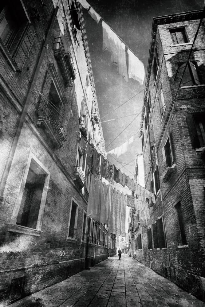 Venice Laundry Alley by Enrico Facchetti — canvas wall art