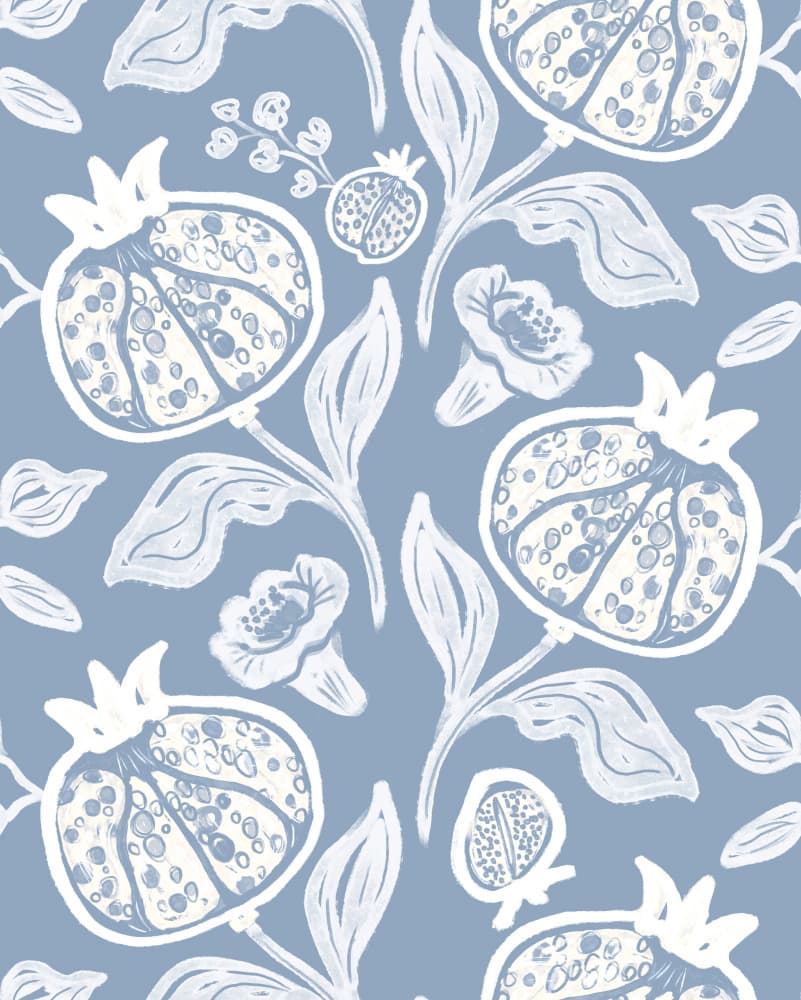 Pomegranates Pattern by Anis Illustration — canvas wall art
