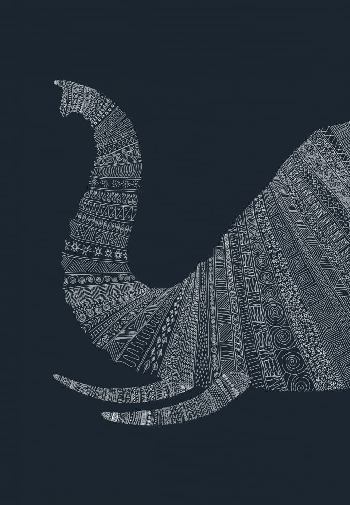 Zentangle Elephant Art by Florent Bodart — canvas wall art