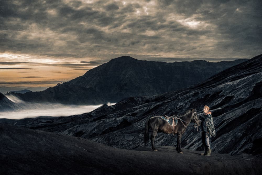 Misty Mountain Horseman by Heru Sungkono — canvas wall art