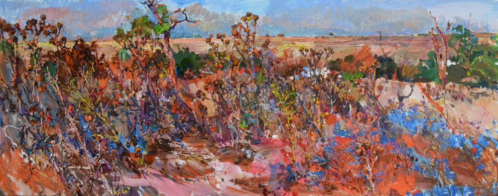 Vibrant Desert Landscape by Andrii Kutsachenko — canvas wall art