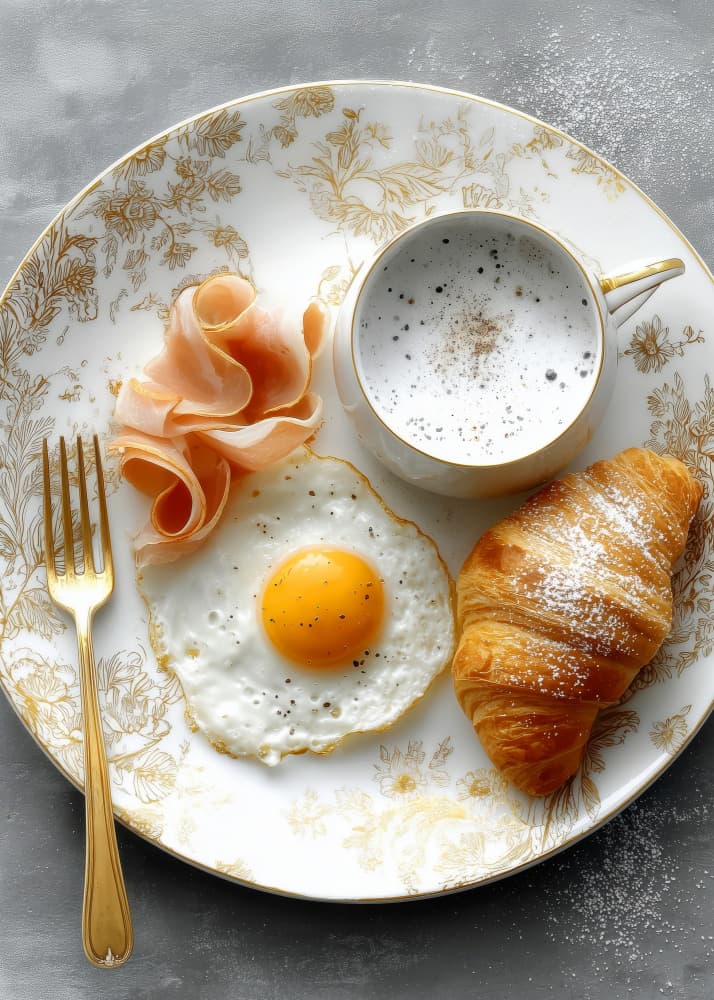 Elegant Morning Breakfast by Justyna Jaszke — canvas wall art
