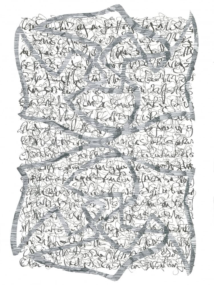 Abstract Calligraphic Lines by Isabelle Brent — canvas wall art