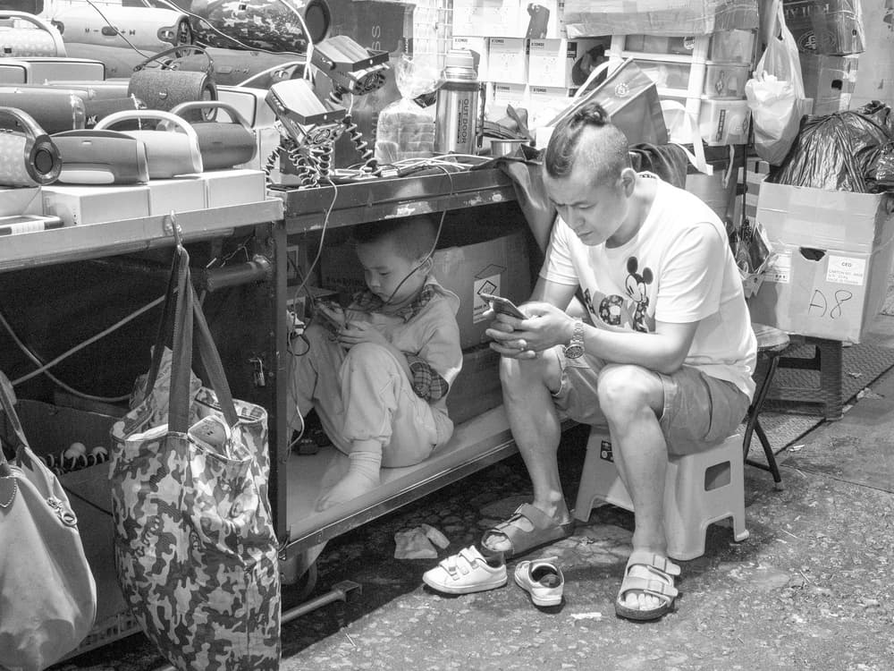 Street Market Screen Time by Antonyus Bunjamin (Abe) — canvas wall art
