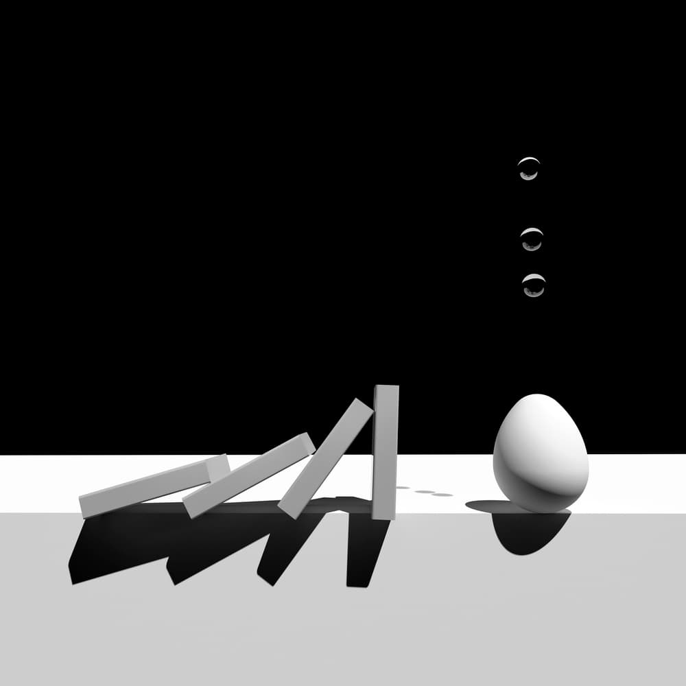 Domino Effect Egg by Antonyus Bunjamin (Abe) — canvas wall art