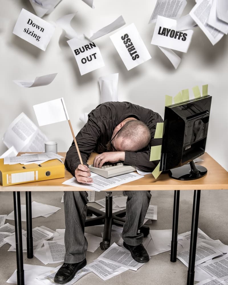 Corporate Burnout Stress by Petri Damstén — canvas wall art