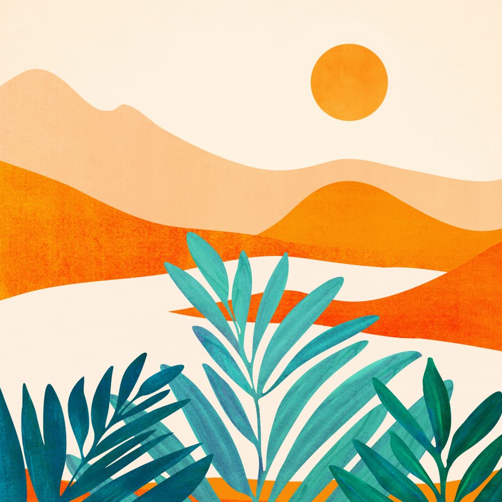 Alpine Sunset Sq Orange by Kristian Gallagher — canvas wall art