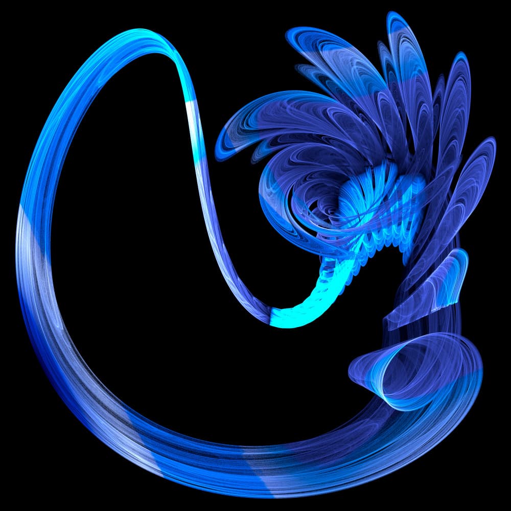 Abstract Blue Flow by Mystic Number — canvas wall art