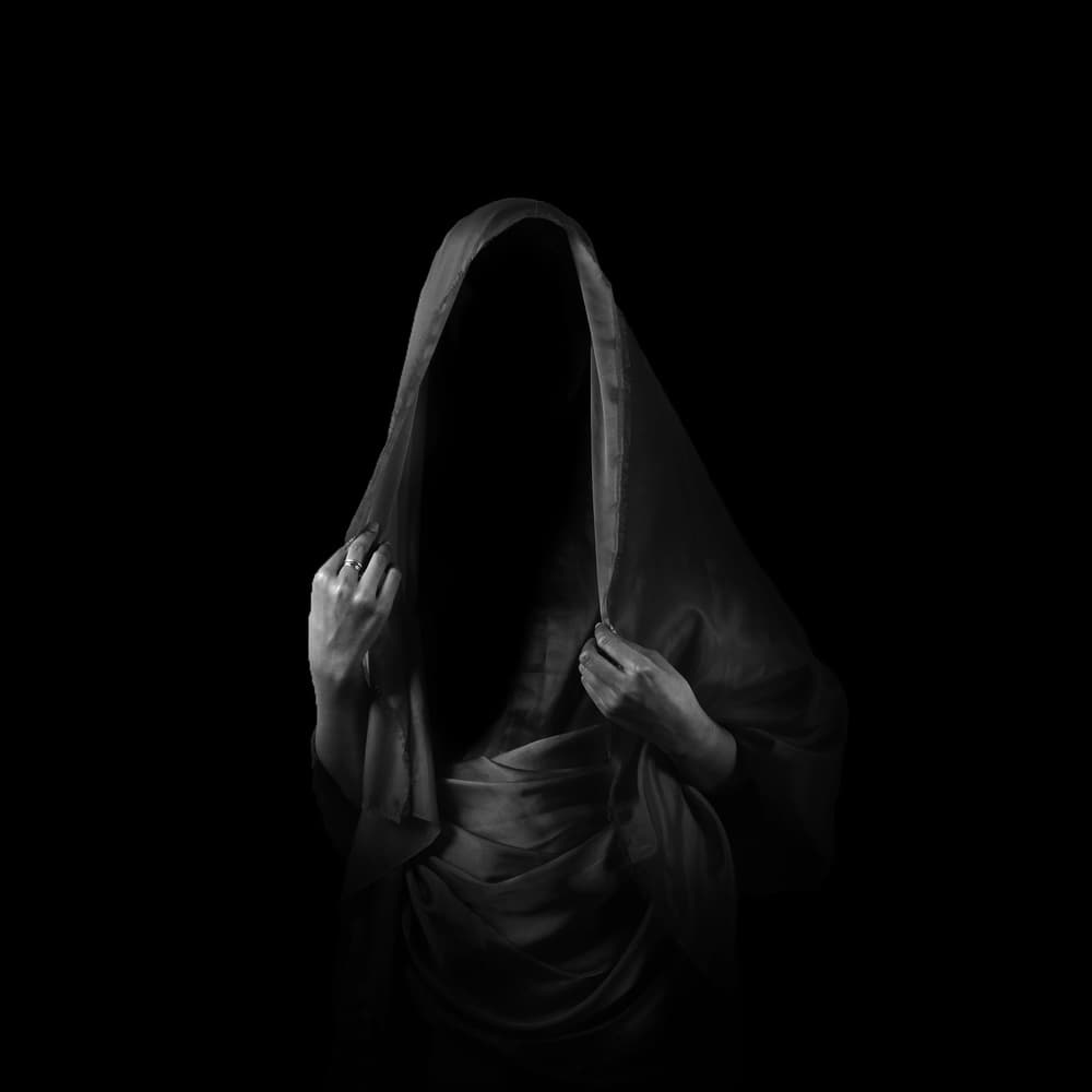 Mysterious Veiled Figure by bonifasius wahyu adi f — canvas wall art