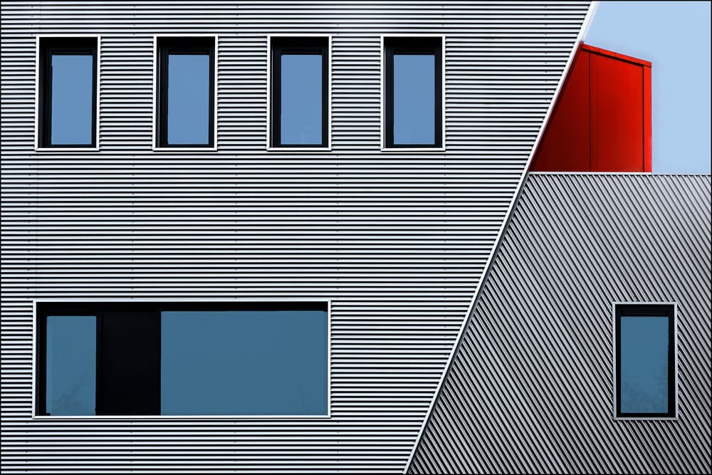 Modern Geometric Facade by Henk van Maastricht — canvas wall art