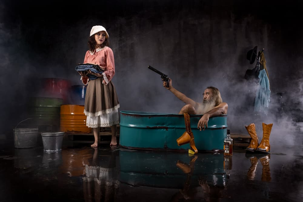 Rustic Bath Time Showdown by Lisdiyanto Suhardjo — canvas wall art