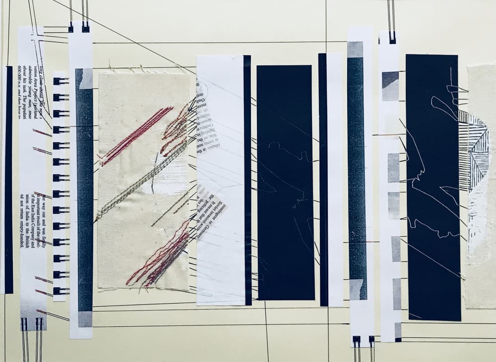 Abstract Neutral Collage by kellymariesmith — canvas wall art
