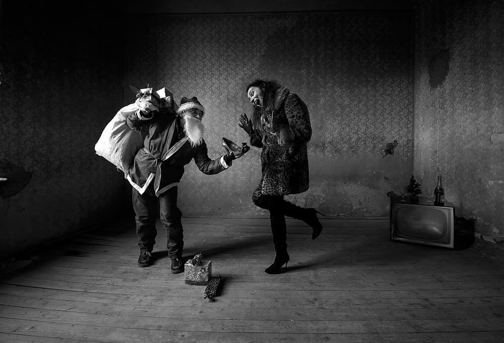 Dark Holiday Exchange by mario grobenski - psychodaddy — canvas wall art