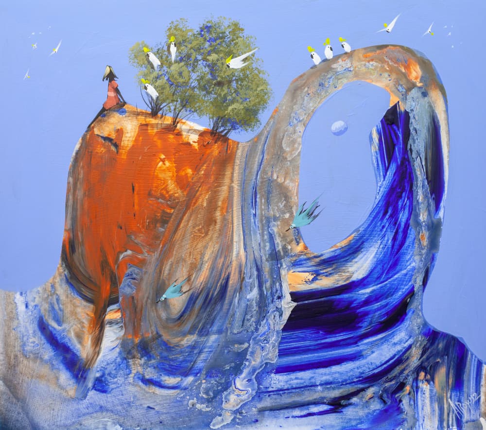 Woman Watching Serene Arch by Adam Bogusz — canvas wall art