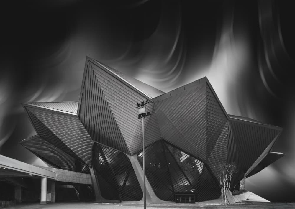 Dramatic Angular Architecture by Mike Kreiten — canvas wall art