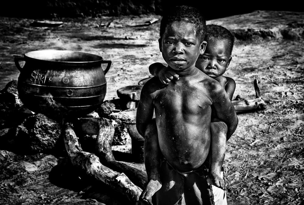 African Boys Portrait by Joxe Inazio Kuesta Garmendia — canvas wall art
