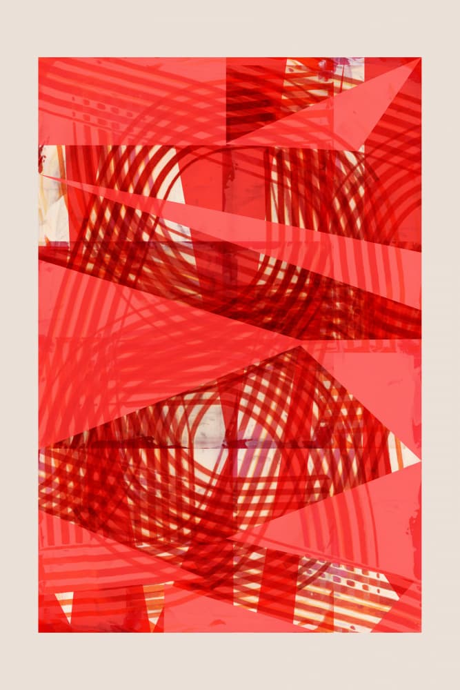 Dynamic Red Shapes by cartissi — canvas wall art