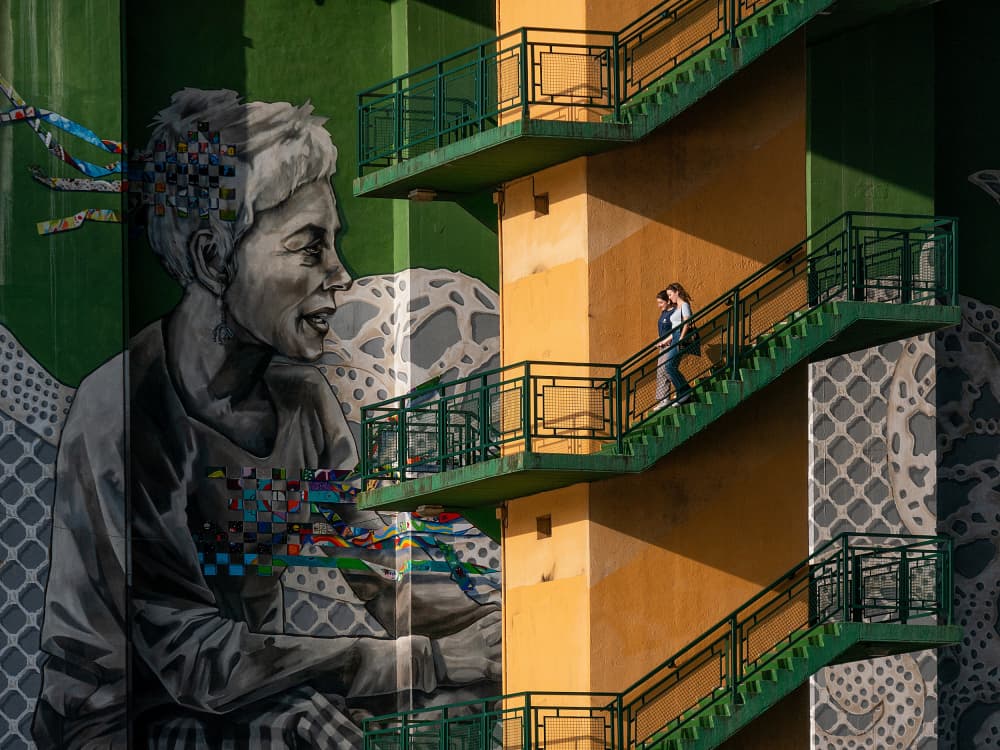 Urban Mural Stairs by Adolfo Urrutia — canvas wall art