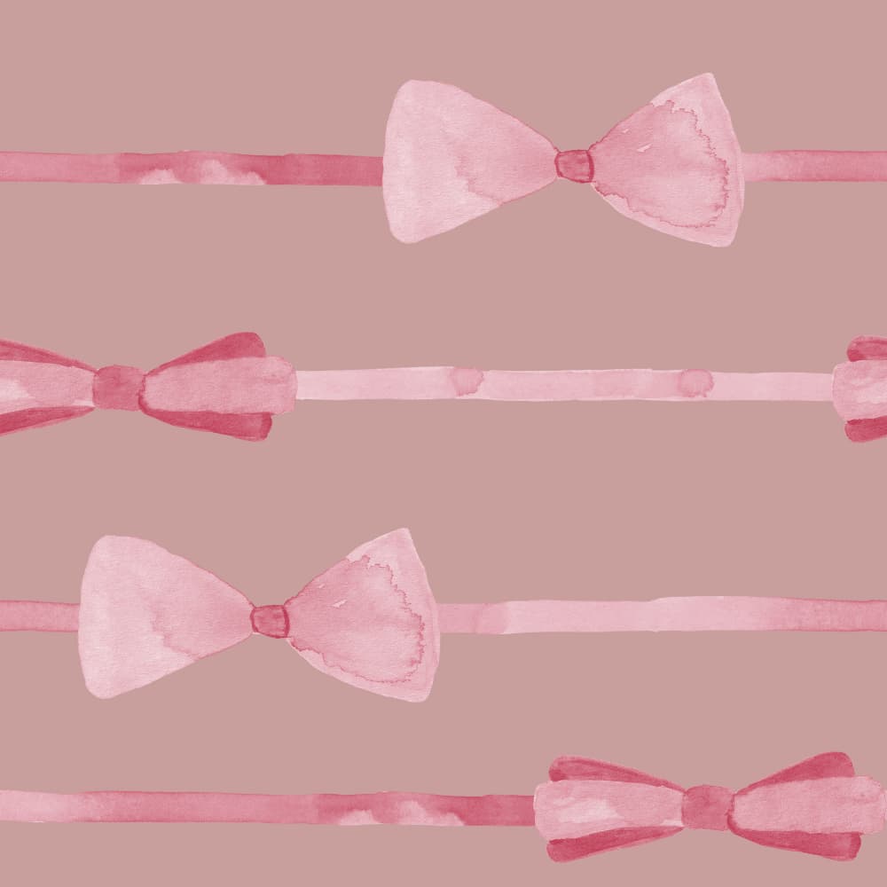 Blush Bows Pattern by Irene Demetri — canvas wall art