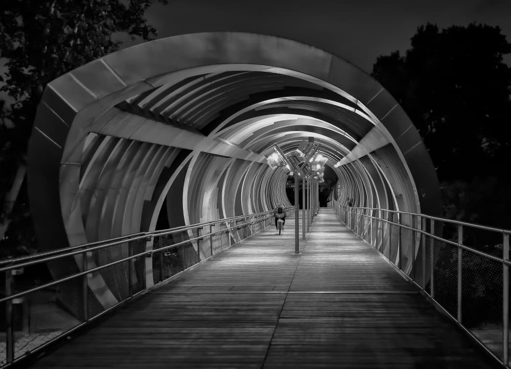 Sleek Architectural Passage by Secundino Losada — canvas wall art