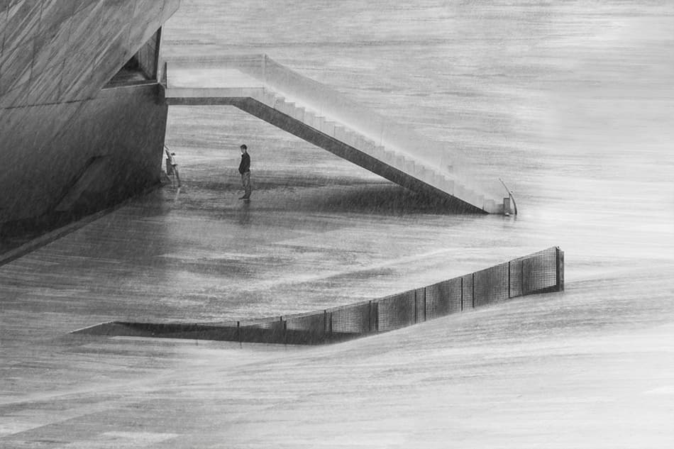 Rainy Dock Solitude by Filipe P Neto — canvas wall art