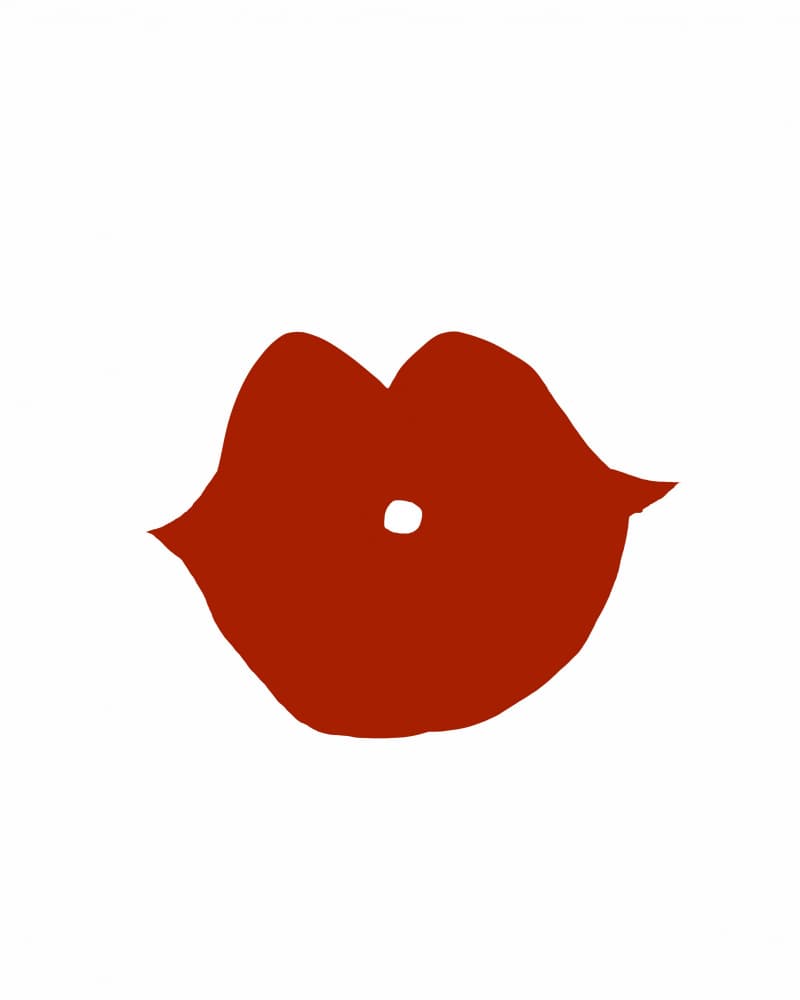 Bold Red Lips by Josie George — canvas wall art